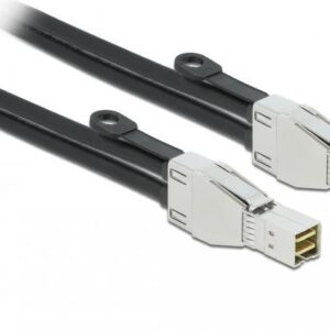 DeLOCK - Externes SAS-Kabel - SAS 32Gbit/s - Mini SAS HD (SFF-8674) (M) bis Mini SAS HD (SFF-8674) (M) - 2 m (86622)