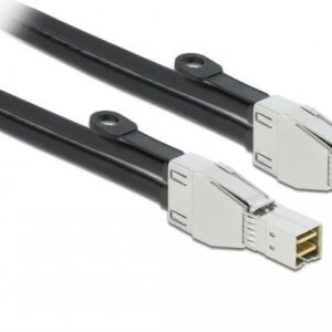 DeLOCK - Externes SAS-Kabel - SAS 32Gbit/s - Mini SAS HD (SFF-8674) (M) bis Mini SAS HD (SFF-8674) (M) - 3 m (86623)