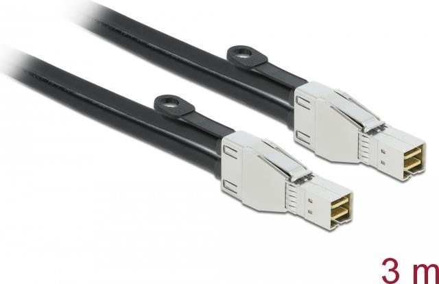 DeLOCK - Externes SAS-Kabel - SAS 32Gbit/s - Mini SAS HD (SFF-8674) (M) bis Mini SAS HD (SFF-8674) (M) - 3 m (86623)