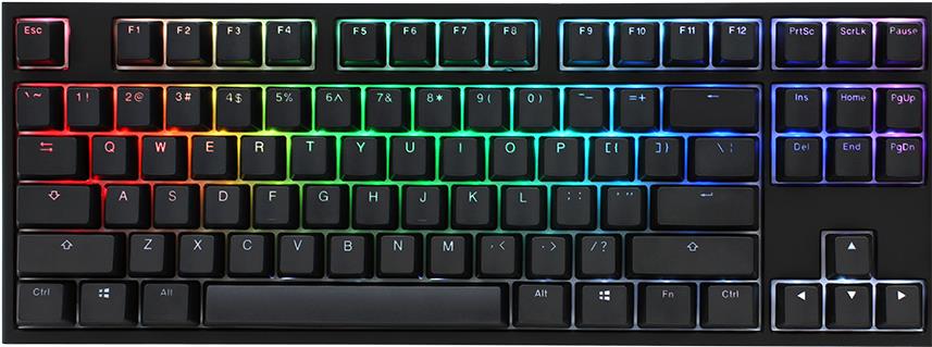 DuckyChannel Ducky One 2 RGB TKL DKON1787ST - Tastatur - Hintergrundbeleuchtung - USB-C - Deutsch - Tastenschalter: CHERRY MX Brown - Schwarz (DKON1787ST-BDEPDAZT1)