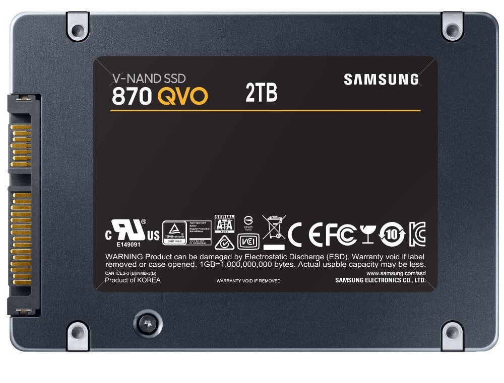 Samsung SSD 2TB 2.5" (6.3cm) SATAIII 870 QVO (MZ-77Q2T0BW)