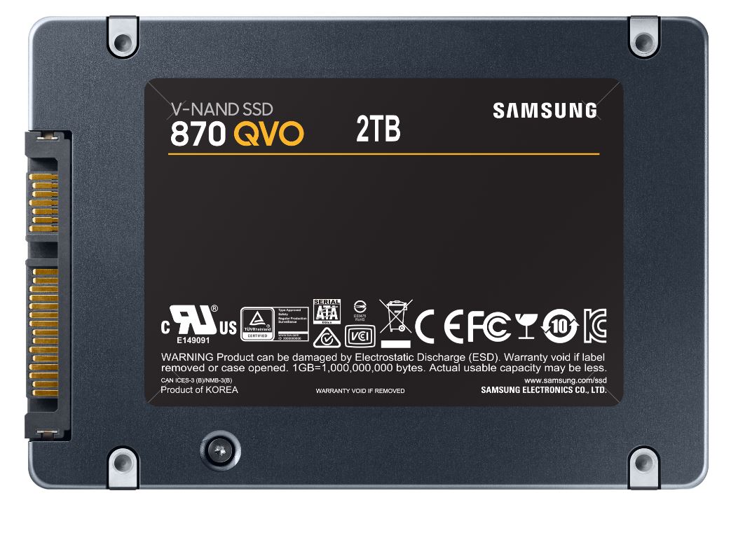 Samsung SSD 2TB 2.5" (6.3cm) SATAIII 870 QVO (MZ-77Q2T0BW)