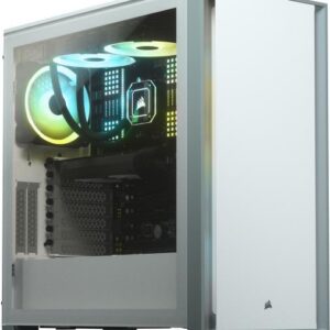 CORSAIR 4000D - Tower - ATX - Seitenteil mit Fenster (gehärtetes Glas) - keine Spannungsversorgung (ATX) - weiß - USB/Audio (CC-9011199-WW)