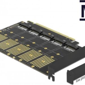 DeLOCK PCI Express x16 Card to 5 x internal M.2 Key B / SATA - Speicher-Controller - M.2 - M.2 Card Low-Profile - 6 Gbit/s - PCIe 3.0 x16 (90435)