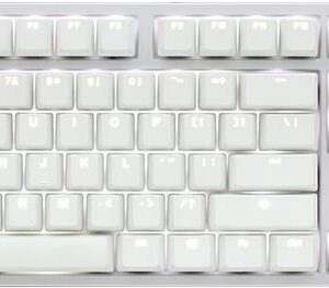 DuckyChannel Ducky One 2 DKON1808S - Tastatur - hintergrundbeleuchtet - USB-C - Deutsch - Tastenschalter: CHERRY MX Speed Silver - weiß (DKON1808S-PDEPDWZW1)