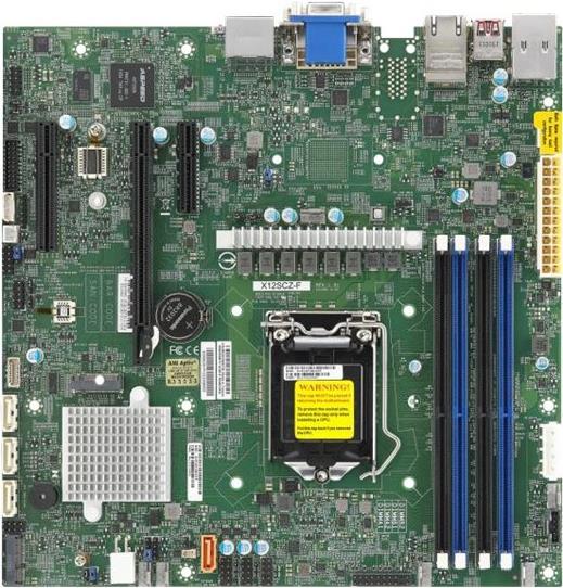 Super Micro SUPERMICRO X12SCZ-QF - Motherboard - micro ATX - LGA1200-Sockel - Q470 - USB 3,2 Gen 2 - 2 x Gigabit LAN - Onboard-Grafik - HD Audio (MBD-X12SCZ-QF-B)