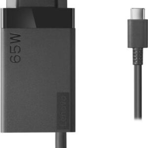 Lenovo 65W USB-C Travel Adapter - Netzteil - Wechselstrom 100-240 V - 65 Watt - Europa - Schwarz - für ThinkBook 14, 15, ThinkPad 11e Yoga (6th Gen), E14, E15, L13, P15v Gen 1, T15p Gen 1, X39X