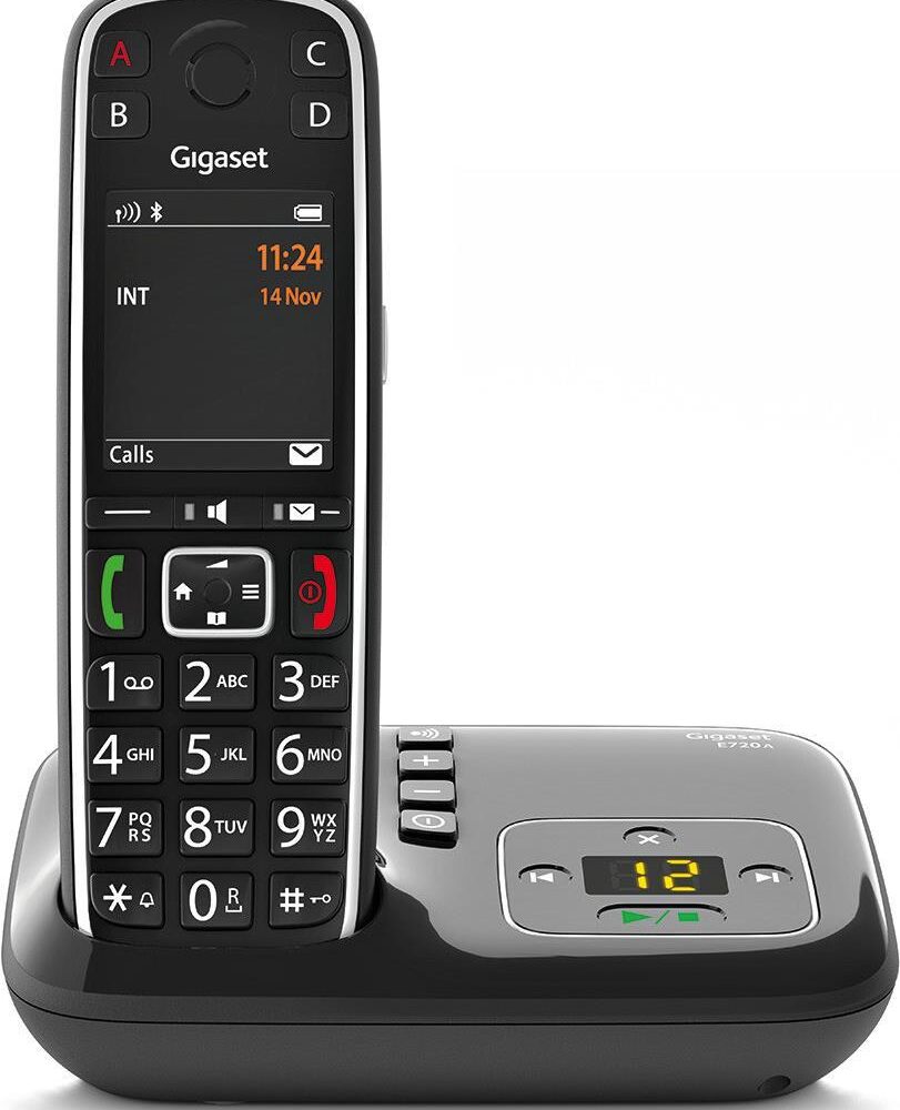Gigaset E720A - Schnurlostelefon - Anrufbeantworter mit Rufnummernanzeige - ECO DECTGAP - Schwarz