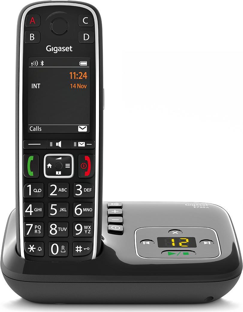 Gigaset E720A - Schnurlostelefon - Anrufbeantworter mit Rufnummernanzeige - ECO DECTGAP - Schwarz