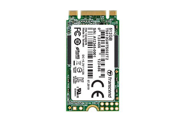 Transcend MTS552T2 - SSD - 128GB - intern - M.2 2242 - SATA 6Gb/s (TS128GMTS552T2)