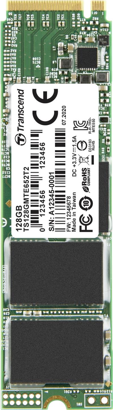 Transcend MTE652T2 - SSD - 128 GB - intern - M.2 2280 - PCIe 3.0 x4 (NVMe)