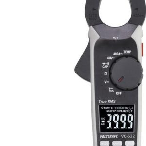 VOLTCRAFT VC-522 (ISO) Stromzange kalibriert (ISO) digital CAT III 600 V Anzeige (Counts): 4000 (VC-9499265)