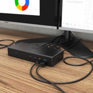 i-Tec USB-C Quattro Display Docking Station with Power Delivery - Dockingstation - USB-C / Thunderbolt 3 - 2 x HDMI, 2 x DP - GigE - mit i-Tec Universalladegerät 112 W (C31QUATTRODOCKPD)