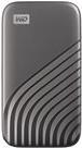 WD My Passport SSD WDBAGF5000AGY - SSD - verschlüsselt - 500 GB - extern (tragbar) - USB 3.2 Gen 2 (USB-C Steckverbinder) - 256-Bit-AES - Grau