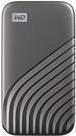 WD My Passport SSD WDBAGF0010BGY - SSD - verschlüsselt - 1 TB - extern (tragbar) - USB 3.2 Gen 2 (USB-C Steckverbinder) - 256-Bit-AES - Grau