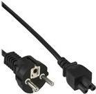 InLine - Stromkabel - power CEE 7/7 (S) zu IEC 60320 C5 - 1,8m - Schwarz (Packung mit 40) (B-16656X)