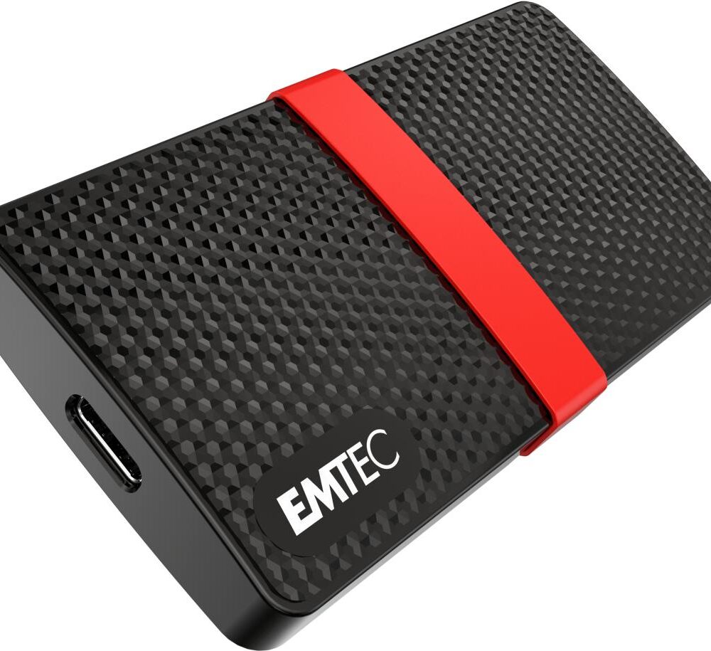 Emtec X200 - 2 TB - USB Typ-C - 3.2 Gen 1 (3.1 Gen 1) - 450 MB/s - 5 Gbit/s - Schwarz (ECSSD2TX200)