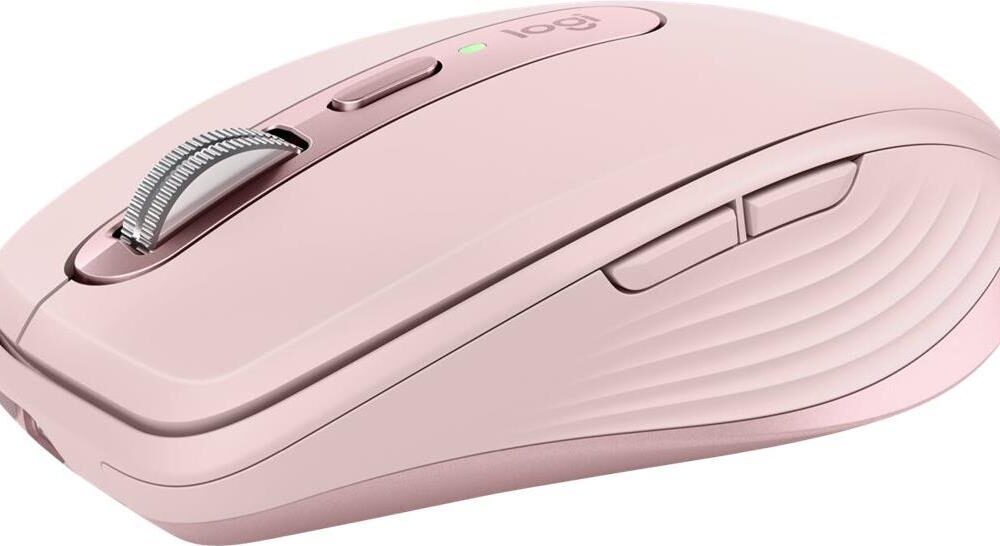Logitech MX Anywhere 3 - Maus - Laser - 6 Tasten - kabellos - 2,4 GHz, Bluetooth - kabelloser Empfänger (USB) - rosé (910-005990)