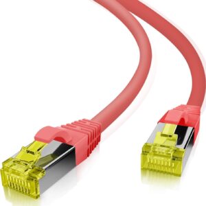 Helos ultra flex - Patch-Kabel - RJ-45 (M) zu RJ-45 (M) - 30 m - S/FTP - CAT 6a - halogenfrei - Rot