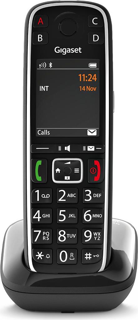 Gigaset E720 - Schnurlostelefon mit Rufnummernanzeige - ECO DECTGAP - Schwarz