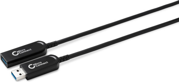 MicroConnect Premium - USB-Verlängerungskabel - USB Typ A (M) zu USB Typ A (W) - USB 3,1 Gen 1 - 20,0m - Active Optical Cable (AOC) - Schwarz (USB3.0AAF20AOP)