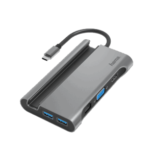 Hama USB-C-Multiport-Adapter, 7 Ports, 3x USB-A, USB-C, VGA, HDMI™, LAN/Ethernet (00200102)