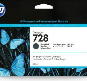 HP 728 - 130 ml - mattschwarz - Original - DesignJet - Tintenpatrone - für DesignJet T830 (3WX25A)