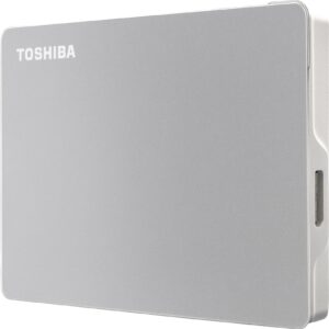 Toshiba Canvio Flex - Festplatte - 1TB - extern (tragbar) - 2.5" (6,4 cm) - USB 3,2 Gen 1 - Silber (HDTX110ESCAA)