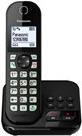 Panasonic KX-TGC463GB - Schnurlostelefon - Anrufbeantworter mit Rufnummernanzeige - Schwarz + 2 zusätzliche Handsets (KX-TGC463GB)