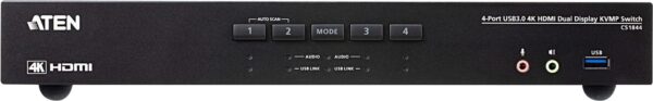 ATEN CS1844 KVMP Switch - KVM-/Audio-/USB-Switch - 4 x KVM/Audio/USB - 1 lokaler Benutzer - Desktop (CS1844)