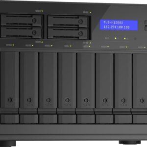 QNAP TVS-H1288X - NAS-Server - 12 Schächte - SATA 6Gb/s - RAID 0, 1, 5, 6, 10, 50, JBOD, 5 Hot Spare, 6 Hot Spare, 60, 10-Hot-Spare, RAID TP - RAM 16GB - Gigabit Ethernet / 2,5 Gigabit Ethernet / 10 Gigabit Ethernet - iSCSI (TVS-H1288X-W1250-16G)