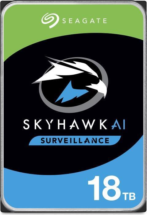 Seagate SkyHawk AI ST18000VE002 - Festplatte - 18TB - intern - 3.5" (8,9 cm) - SATA 6Gb/s - Puffer: 256MB - mit 3 Jahre Seagate Rescue Datenwiederherstellung (ST18000VE002)