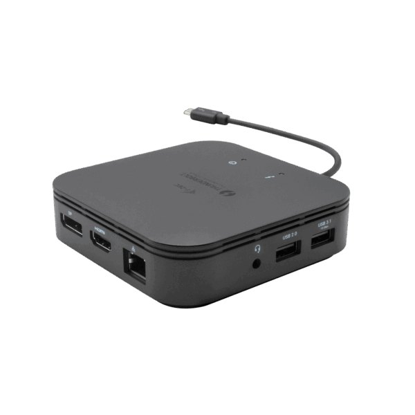 I-TEC Thunderbolt 3 Travel Dock - Dual 4K Display - 1x DP - 1x HDMI - 1x GLAN - 1x USB 3.1 Gen2 - 1x USB 2.0 - 1x Audio/Mic Jack - 1x 60W USB-C Power Delievery - kein Netzteil enthalten (TB3TRAVELDOCKPD)