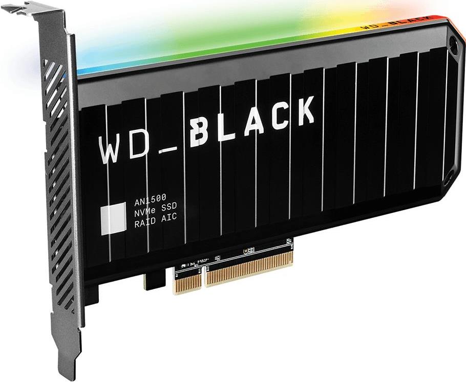 WD_BLACK AN1500 WDS100T1X0L-00AUJ0 - SSD - 1 TB - intern - PCIe-Karte (PCIe-Karte) - PCI Express 3.0 x8 (NVMe) - integrierter Kühlkörper