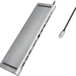 LogiLink UA0373 Notebook-Dockingstation & Portreplikator Verkabelt USB 3.2 Gen 1 (3.1 Gen 1) Type-C Aluminium (UA0373)