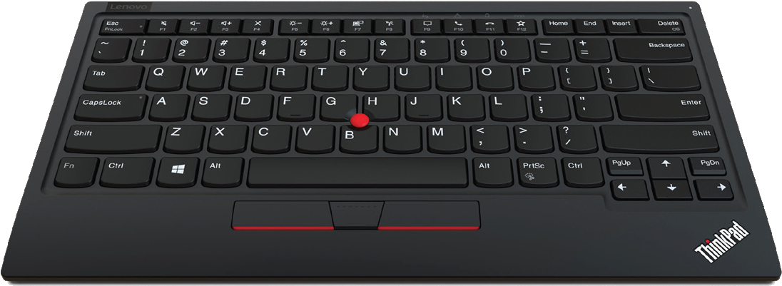 Lenovo ThinkPad TrackPoint Keyboard II - Tastatur - mit Trackpoint - kabellos - 2.4 GHz, Bluetooth 5.0 - QWERTY - USA - Tastenschalter: Scissor-Key - Pure Black - für IdeaPad 3 15, ThinkCentre M70s Gen 3, M70t Gen 3, M75q Gen 2, ThinkCentre neo 50