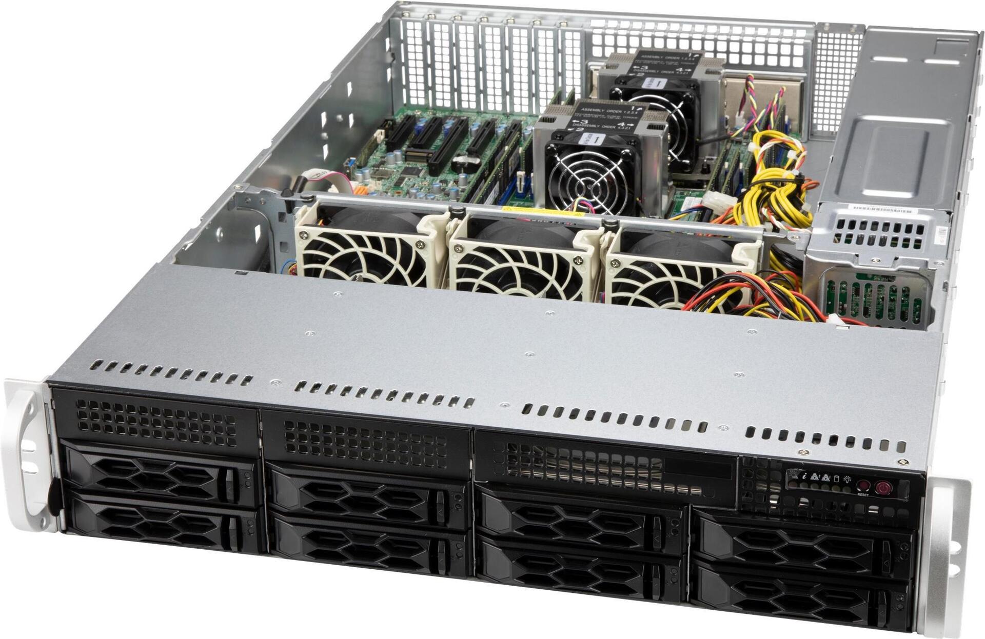 Supermicro SCLA25TQC R609LP - Rack-Montage - 2U - verbessertes, erweitertes ATX - SATA/SAS - Hot-Swap 650 Watt - Schwarz