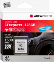 AgfaPhoto CFexpress Professional - 128 GB - CFexpress - NAND - 1500 MB/s - 500 MB/s - Kältebeständig - Hitzebeständig - Schockresistent - Röntgensicher (10440)
