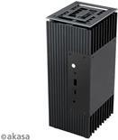 Akasa A-NUC52-M1B Computer-Gehäuse Cube Schwarz 25 W (A-NUC52-M1B)