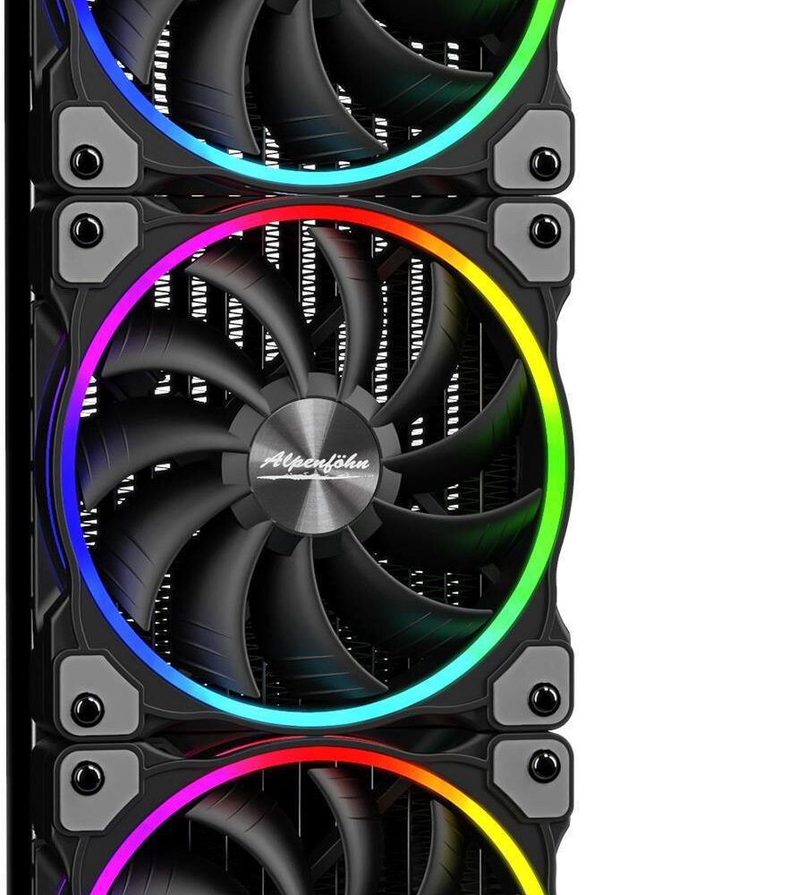 EKL Alpenföhn Gletscherwasser - Prozessor-Flüssigkeitskühlsystem - Kühlergröße: 360 mm - (für: LGA1156, AM2, AM2+, LGA1366, AM3, LGA1155, AM3+, LGA2011, FM1, LGA1150, LGA2011-3, LGA1151, AM4, LGA2066, TR4, sTRX4, LGA1200) - Kupfer - 120 mm - Schwarz (84000000182)