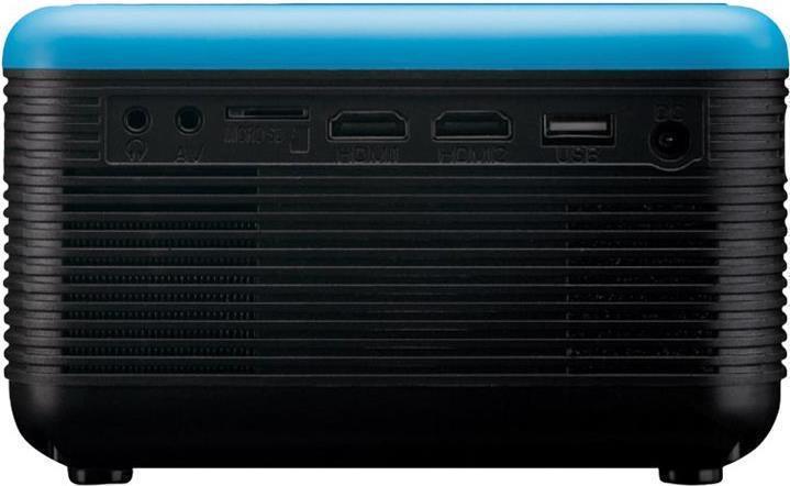 Lenco LPJ-500 - LCD-Projektor - tragbar - 2800 lm - 800 x 480 - Schwarz, Blau (LPJ-500BK)