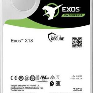Seagate Exos X18 ST16000NM005J - Festplatte - verschlüsselt - 16 TB - intern - SAS 12Gb/s - 7200 U/min - Puffer: 256 MB - Self-Encrypting Drive (SED) (ST16000NM005J)