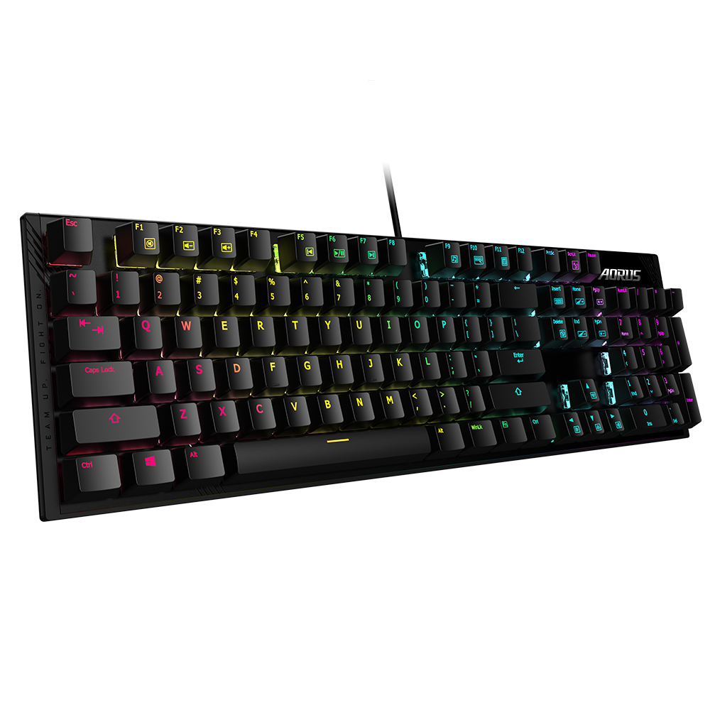 GIGABYTE AORUS K1 - Tastatur - Hintergrundbeleuchtung - USB - Tastenschalter: CHERRY MX Red (GK-AORUS K1)