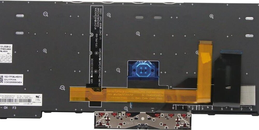 Lenovo Chicony - Ersatztastatur Notebook - hinterleuchtet - Schweiz - Schwarz - für ThinkPad L13 Yoga Gen 3 21BC, P14s Gen 1 20S4, 20S5, T14 Gen 1 20UD, 20UE (5N20V43782)