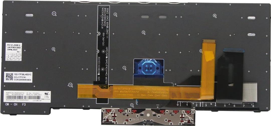 Lenovo Chicony - Ersatztastatur Notebook - hinterleuchtet - Schweiz - Schwarz - für ThinkPad L13 Yoga Gen 3 21BC, P14s Gen 1 20S4, 20S5, T14 Gen 1 20UD, 20UE (5N20V43782)
