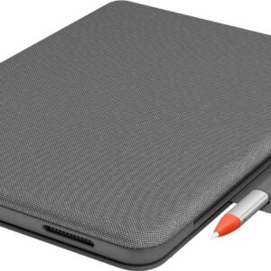 Logitech Folio Touch - Tastatur und Foliohülle - mit Trackpad - hinterleuchtet - Apple Smart connector - QWERTZ - Deutsch - Oxford Gray - für Apple 10.9"  iPad Air (4. Generation) (920-009956)