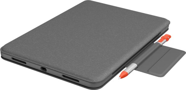 Logitech Folio Touch - Tastatur und Foliohülle - mit Trackpad - hinterleuchtet - Apple Smart connector - QWERTZ - Deutsch - Oxford Gray - für Apple 10.9"  iPad Air (4. Generation) (920-009956)