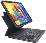 ZAGG Pro Keys - Tastatur und Foliohülle - hintergrundbeleuchtet - Bluetooth - QWERTZ - Deutsch - Schwarz/Grau Tastatur, Schwarz/Grau Gehäuse - für Apple 10.9"  iPad Air (4. Generation, 5. Generation) (103407274)