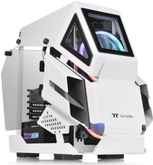 Thermaltake AH T200 - Tower - micro ATX - Seitenteil mit Fenster (gehärtetes Glas) - keine Spannungsversorgung (PS/2) - weiß - USB/Audio (CA-1R4-00S6WN-00)