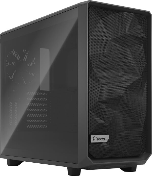 Fractal Design Meshify 2 - Tower - Erweitertes ATX - Seitenteil mit Fenster (gehärtetes Glas) - keine Spannungsversorgung (ATX) - Grau - USB/Audio (FD-C-MES2A-04)